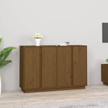 Aparador de madera maciza de pino marrón miel 120x35x80 cm de vidaXL, Aparadores - Ref: Foro24-814497, Precio: 151,47 €, Desc...
