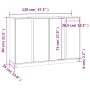 Aparador de madera maciza de pino marrón miel 120x35x80 cm de vidaXL, Aparadores - Ref: Foro24-814497, Precio: 152,84 €, Desc...