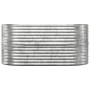 Silberner pulverbeschichteter Stahl-Blumenbeet-Pflanzkübel 152x80x68 cm von vidaXL, Töpfe und Pflanzgefäße - Ref: Foro24-3189...