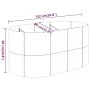 Silberner pulverbeschichteter Stahl-Blumenbeet-Pflanzkübel 152x80x68 cm von vidaXL, Töpfe und Pflanzgefäße - Ref: Foro24-3189...