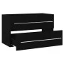 Mueble con lavabo de aglomerado negro de vidaXL, Tocadores de baño - Ref: Foro24-3099051, Precio: 193,32 €, Descuento: %