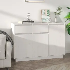 Sideboard aus massivem weißem Kiefernholz, 110 x 34 x 75 cm von vidaXL, Sideboards - Ref: Foro24-814330, Preis: 153,46 €, Rab...