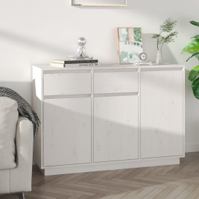 Sideboard aus massivem weißem Kiefernholz, 110 x 34 x 75 cm von vidaXL, Sideboards - Ref: Foro24-814330, Preis: 155,85 €, Rab...