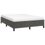 Estructura de cama de terciopelo gris oscuro 140x200 cm de vidaXL, Camas y somieres - Ref: Foro24-347325, Precio: 111,97 €, D...