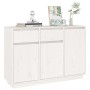 Aparador de madera maciza de pino blanco 110x34x75 cm de vidaXL, Aparadores - Ref: Foro24-814330, Precio: 155,75 €, Descuento: %