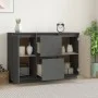 Sideboard aus massivem grauem Kiefernholz, 111 x 34 x 75 cm von vidaXL, Sideboards - Ref: Foro24-814311, Preis: 158,69 €, Rab...