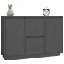 Sideboard aus massivem grauem Kiefernholz, 111 x 34 x 75 cm von vidaXL, Sideboards - Ref: Foro24-814311, Preis: 158,69 €, Rab...