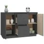 Sideboard aus massivem grauem Kiefernholz, 111 x 34 x 75 cm von vidaXL, Sideboards - Ref: Foro24-814311, Preis: 158,69 €, Rab...