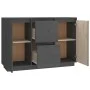 Sideboard aus massivem grauem Kiefernholz, 111 x 34 x 75 cm von vidaXL, Sideboards - Ref: Foro24-814311, Preis: 158,69 €, Rab...