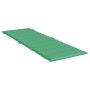Cojín de tumbona de tela Oxford verde 186x58x4 cm