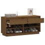 Massiver Schuhregalschrank aus honigbraunem Kiefernholz, 110 x 34 x 52 cm von vidaXL, Schuhregale und Schuhorganisatoren - Re...