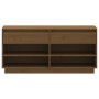 Massiver Schuhregalschrank aus honigbraunem Kiefernholz, 110 x 34 x 52 cm von vidaXL, Schuhregale und Schuhorganisatoren - Re...