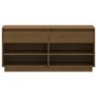 Mueble zapatero de madera maciza pino marrón miel 110x34x52 cm de vidaXL, Zapateros y organizadores de calzado - Ref: Foro24-...
