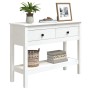 Solid white pine wood console table 100x35x75 cm by vidaXL, Side tables - Ref: Foro24-814625, Price: 115,14 €, Discount: %