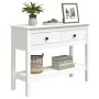 Solid white pine wood console table 100x35x75 cm by vidaXL, Side tables - Ref: Foro24-814625, Price: 111,31 €, Discount: %