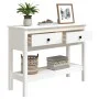 Solid white pine wood console table 100x35x75 cm by vidaXL, Side tables - Ref: Foro24-814625, Price: 111,31 €, Discount: %