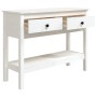 Solid white pine wood console table 100x35x75 cm by vidaXL, Side tables - Ref: Foro24-814625, Price: 115,14 €, Discount: %
