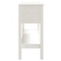 Solid white pine wood console table 100x35x75 cm by vidaXL, Side tables - Ref: Foro24-814625, Price: 115,14 €, Discount: %