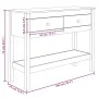 Solid white pine wood console table 100x35x75 cm by vidaXL, Side tables - Ref: Foro24-814625, Price: 111,31 €, Discount: %