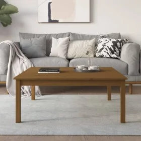 Massiver Couchtisch aus honigbraunem Kiefernholz, 100 x 100 x 40 cm von vidaXL, Couchtisch - Ref: Foro24-814292, Preis: 90,45...