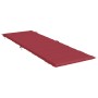 Cojín de tumbona de tela Oxford rojo tinto 186x58x4 cm