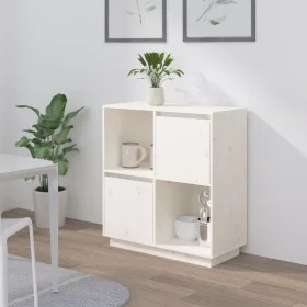 Solid white pine wood sideboard 74x35x80 cm by vidaXL, Sideboards - Ref: Foro24-814350, Price: 62,25 €, Discount: %