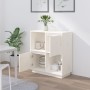 Sideboard aus massivem weißem Kiefernholz, 74 x 35 x 80 cm von vidaXL, Sideboards - Ref: Foro24-814350, Preis: 62,76 €, Rabat...