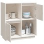 Sideboard aus massivem weißem Kiefernholz, 74 x 35 x 80 cm von vidaXL, Sideboards - Ref: Foro24-814350, Preis: 62,76 €, Rabat...
