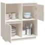 Solid white pine wood sideboard 74x35x80 cm by vidaXL, Sideboards - Ref: Foro24-814350, Price: 62,25 €, Discount: %