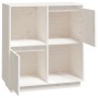 Sideboard aus massivem weißem Kiefernholz, 74 x 35 x 80 cm von vidaXL, Sideboards - Ref: Foro24-814350, Preis: 62,76 €, Rabat...