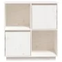 Sideboard aus massivem weißem Kiefernholz, 74 x 35 x 80 cm von vidaXL, Sideboards - Ref: Foro24-814350, Preis: 62,25 €, Rabat...