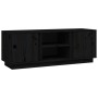 TV-Ständer aus massivem Kiefernholz schwarz 110x35x40,5 cm von vidaXL, TV-Möbel - Ref: Foro24-814478, Preis: 99,46 €, Rabatt: %