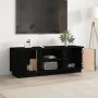 TV-Ständer aus massivem Kiefernholz schwarz 110x35x40,5 cm von vidaXL, TV-Möbel - Ref: Foro24-814478, Preis: 95,52 €, Rabatt: %