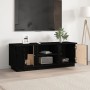 TV-Ständer aus massivem Kiefernholz schwarz 110x35x40,5 cm von vidaXL, TV-Möbel - Ref: Foro24-814478, Preis: 99,46 €, Rabatt: %
