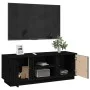 TV-Ständer aus massivem Kiefernholz schwarz 110x35x40,5 cm von vidaXL, TV-Möbel - Ref: Foro24-814478, Preis: 95,52 €, Rabatt: %