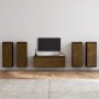 Muebles para TV 5 piezas madera maciza de pino marrón miel de vidaXL, Muebles TV - Ref: Foro24-3100217, Precio: 217,50 €, Des...