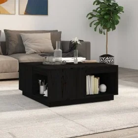 Solid black pine wood coffee table 80x81x36.5 cm by vidaXL, Coffee table - Ref: Foro24-814528, Price: 123,59 €, Discount: %