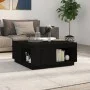 Mesa de centro de madera maciza de pino negro 80x81x36,5 cm de vidaXL, Mesas de centro - Ref: Foro24-814528, Precio: 123,59 €...