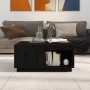 Mesa de centro de madera maciza de pino negro 80x81x36,5 cm de vidaXL, Mesas de centro - Ref: Foro24-814528, Precio: 125,16 €...