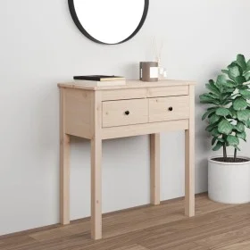 Solid pine wood console table 70x35x75 cm by vidaXL, Side tables - Ref: Foro24-814609, Price: 70,17 €, Discount: %