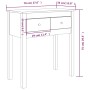 Solid pine wood console table 70x35x75 cm by vidaXL, Side tables - Ref: Foro24-814609, Price: 66,43 €, Discount: %