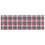 Cojín de tumbona de tela Oxford a cuadros rojo 186x58x4 cm