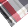 Cojín de tumbona de tela Oxford a cuadros rojo 186x58x4 cm