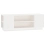 TV-Ständer aus massivem Kiefernholz weiß 110x35x40,5 cm von vidaXL, TV-Möbel - Ref: Foro24-814410, Preis: 71,92 €, Rabatt: %