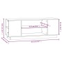 TV-Ständer aus massivem Kiefernholz weiß 110x35x40,5 cm von vidaXL, TV-Möbel - Ref: Foro24-814410, Preis: 71,92 €, Rabatt: %