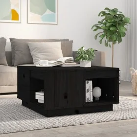 Couchtisch aus massivem schwarzem Kiefernholz, 60 x 61 x 32,5 cm von vidaXL, Couchtisch - Ref: Foro24-814533, Preis: 82,46 €,...