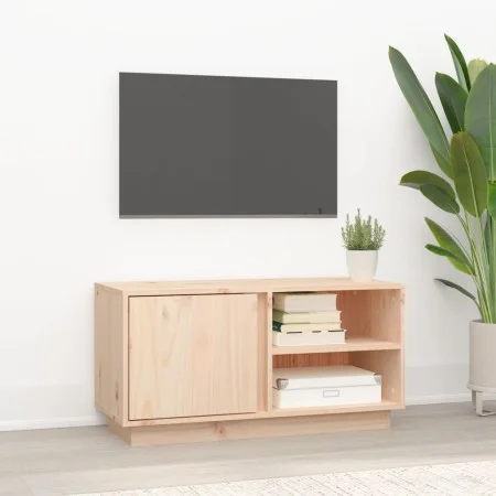 Solid pine wood TV cabinet 80x35x40.5 cm by vidaXL, TV Furniture - Ref: Foro24-814464, Price: 58,48 €, Discount: %