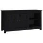 Massiver TV-Schrank aus schwarzem Kiefernholz, 103 x 36,5 x 52 cm von vidaXL, TV-Möbel - Ref: Foro24-814593, Preis: 96,06 €, ...