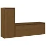 Muebles para TV 2 piezas madera maciza de pino marrón miel de vidaXL, Muebles TV - Ref: Foro24-3100117, Precio: 106,24 €, Des...