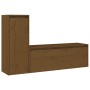 TV-Möbel 2-teilig aus massivem honigbraunem Kiefernholz von vidaXL, TV-Möbel - Ref: Foro24-3100117, Preis: 106,24 €, Rabatt: %